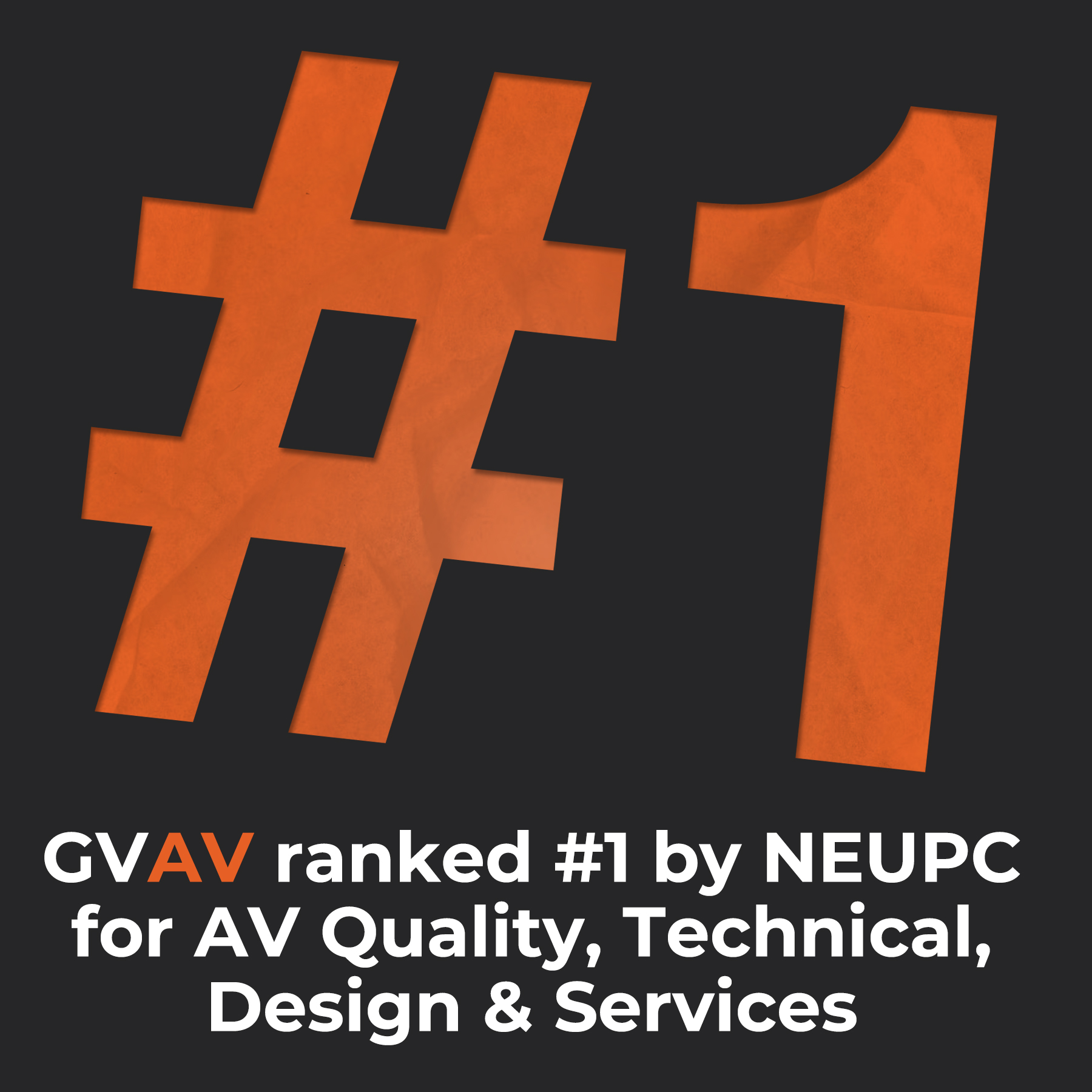 GVAV Ranked Number 1 nationally by NEUPC for AV Quality, Design, Technical Design & Services thumbnail