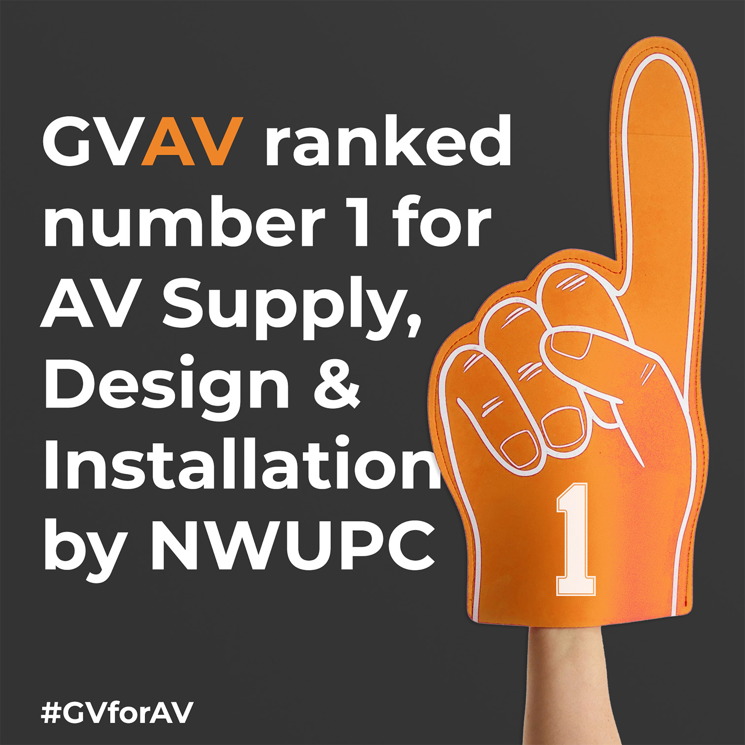 GVAV Ranked Number 1 by NWUPC for AV Supply, Design & Installation thumbnail